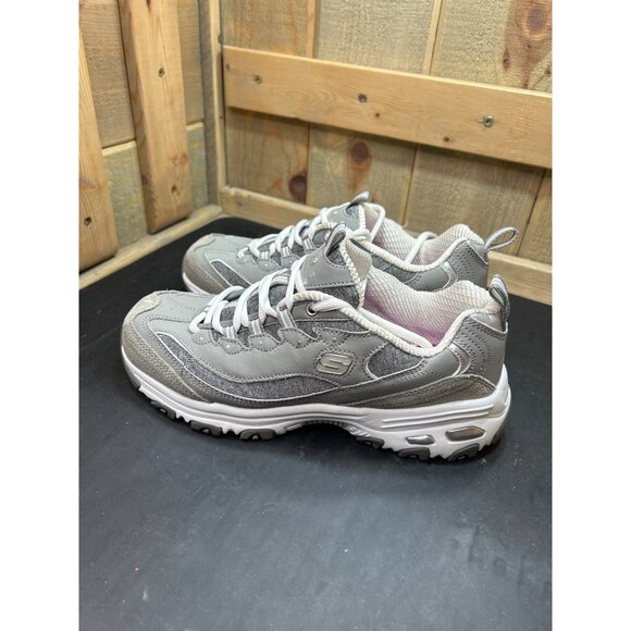 Skechers Womens DLites Gray Sneakers Size 8 Memory Foam Air-Cooled - Picture 7 of 10